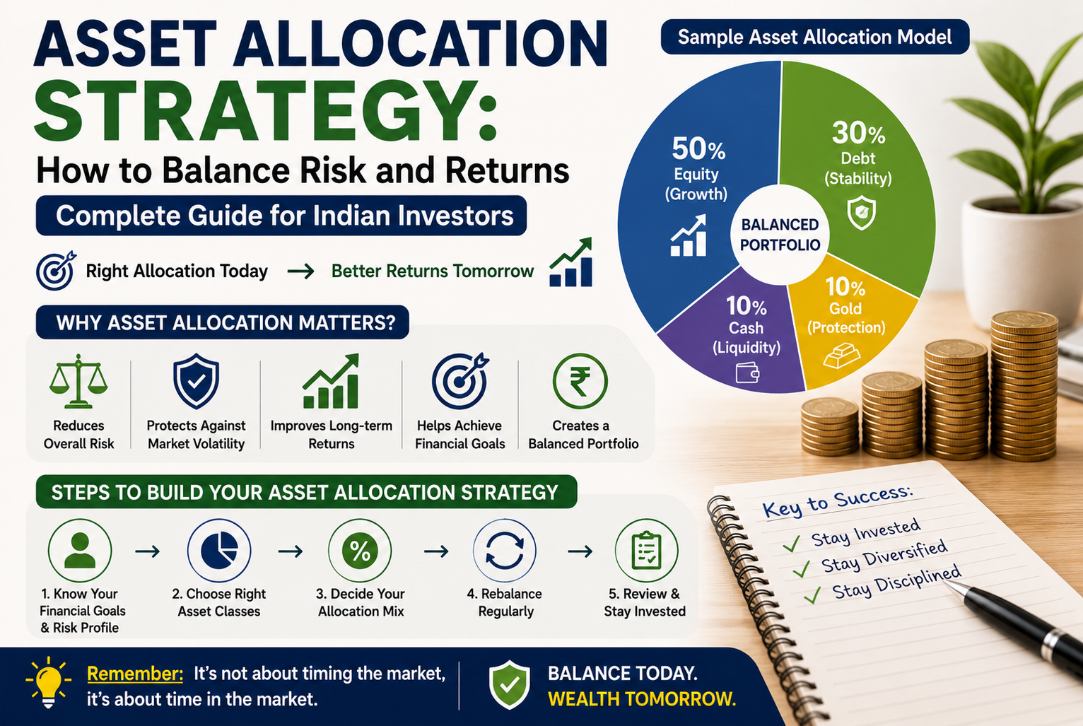 Asset Allocation Strategy: How to Balance Risk and Returns (Complete Guide for Indian Investors) Asset Allocation Strategy: How to Balance Risk and Returns (Complete Guide for Indian Investors)