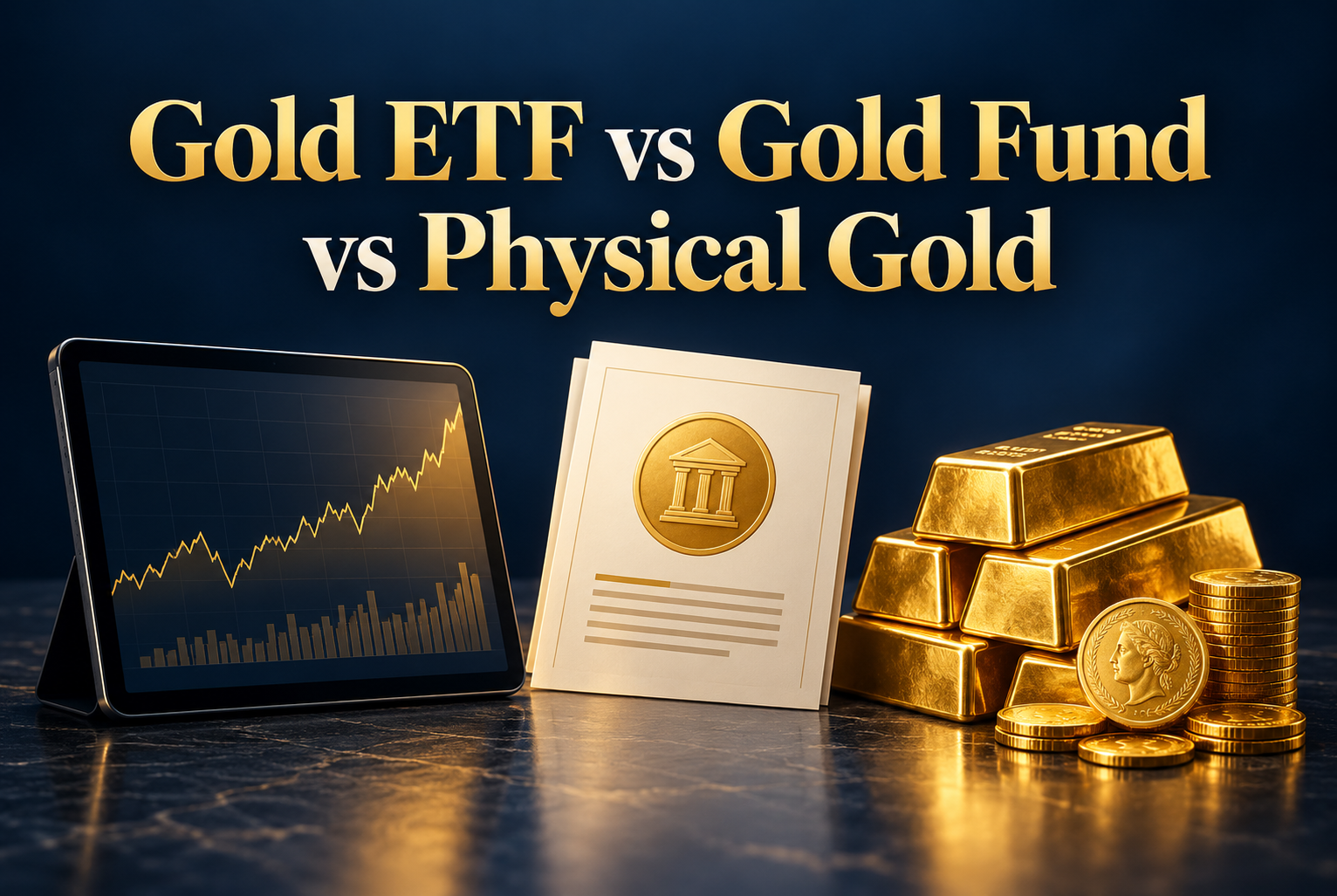 Gold ETF vs Gold Mutual Fund vs Physical Gold: What Should You Compare? Gold ETF vs Gold Mutual Fund vs Physical Gold: What Should You Compare?