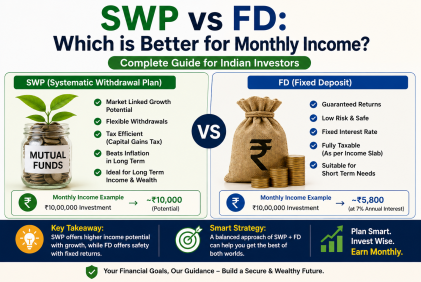 SWP vs FD: Which is Better for Monthly Income? (Complete Guide for Indian Investors)
